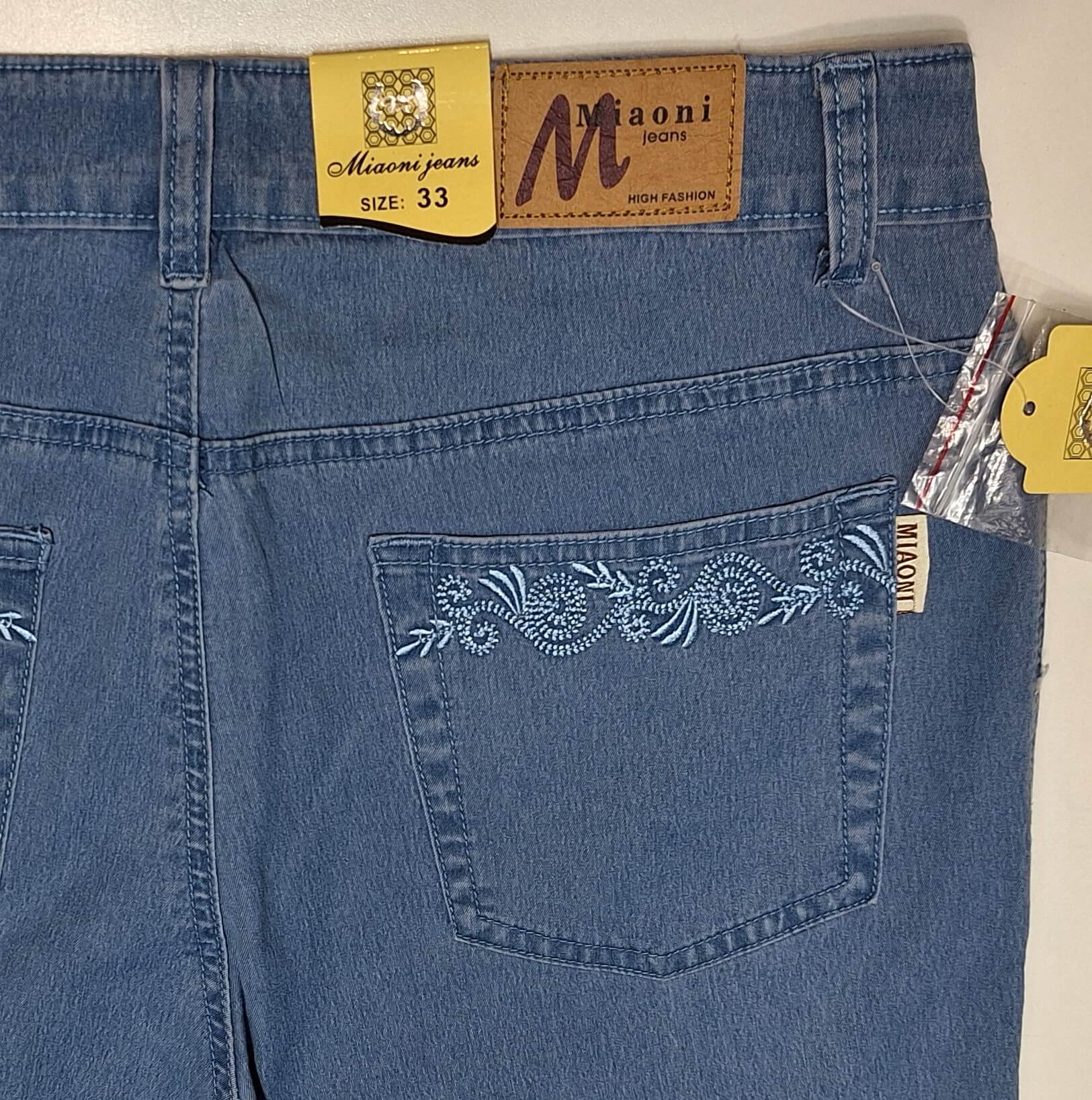 Spodnie jeansowe damskie krótkie firma Miaoni model B-8010 - obrazek 4