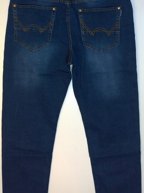 Spodnie jeansowe męskie proste wąskie nogawki firma TTN Blue model T6067 113