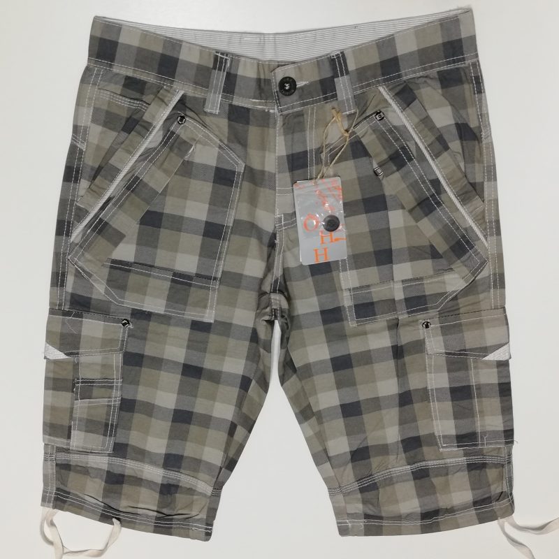 Spodnie męskie krótkie kolorowe w kratkę firma OHH model 512 OLS