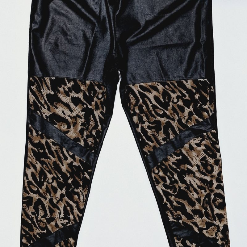 Legginsy damskie czarne z panterką firma Nutshell model 4014