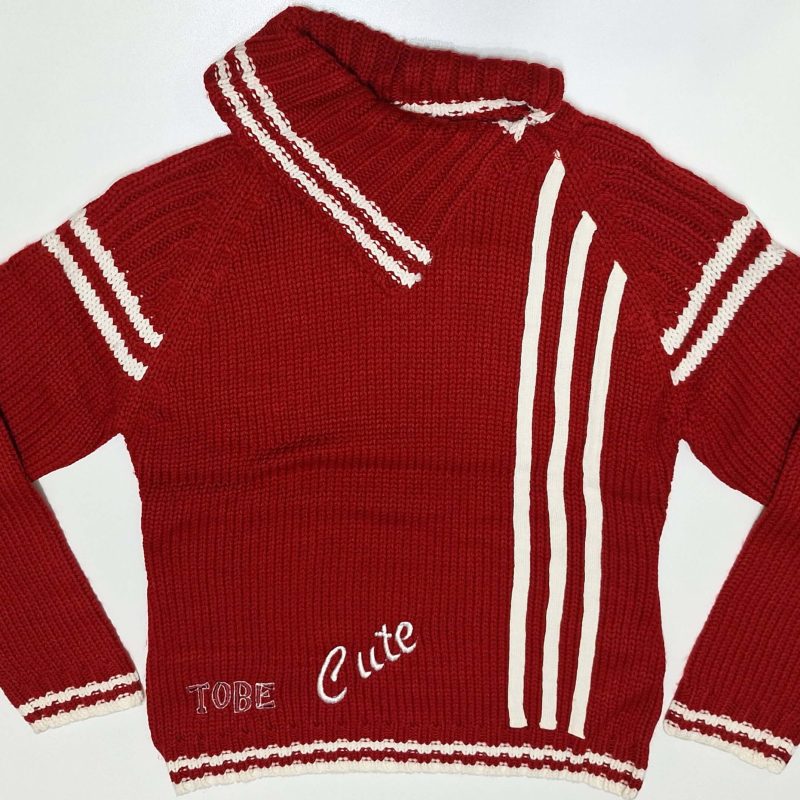 Sweter akrylowy damski czerwony firmy Ping model C84129