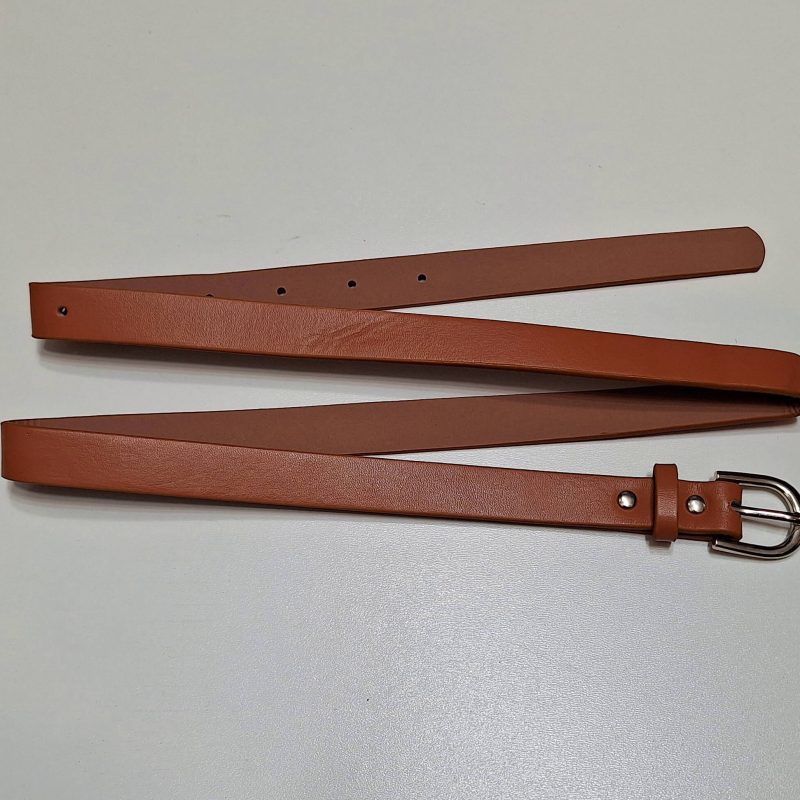 Pasek damski brązowy sztuczna skóra szerokość 18 mm model BRD18