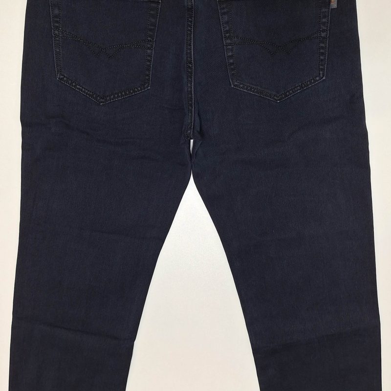 Spodnie męskie granatowe proste elastyczne firma Savil Jeans model TA57-5