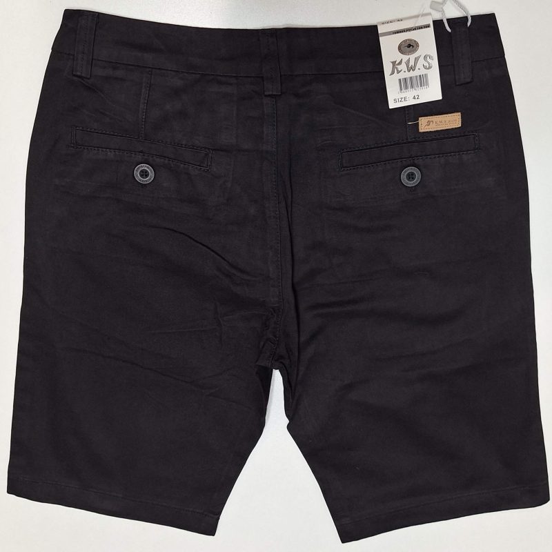 Spodenki męskie czarne krótkie bawełna 100% firma KWS KSG-373-1