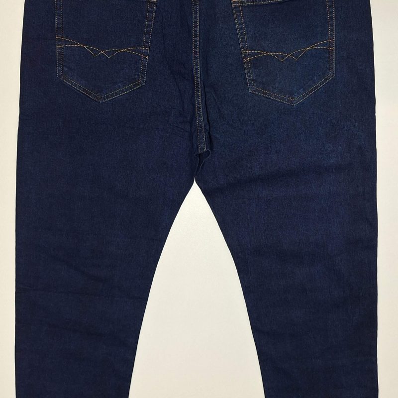 Spodnie jeansowe męskie niebieskie ciemne proste nogawki firma Navil model NA916