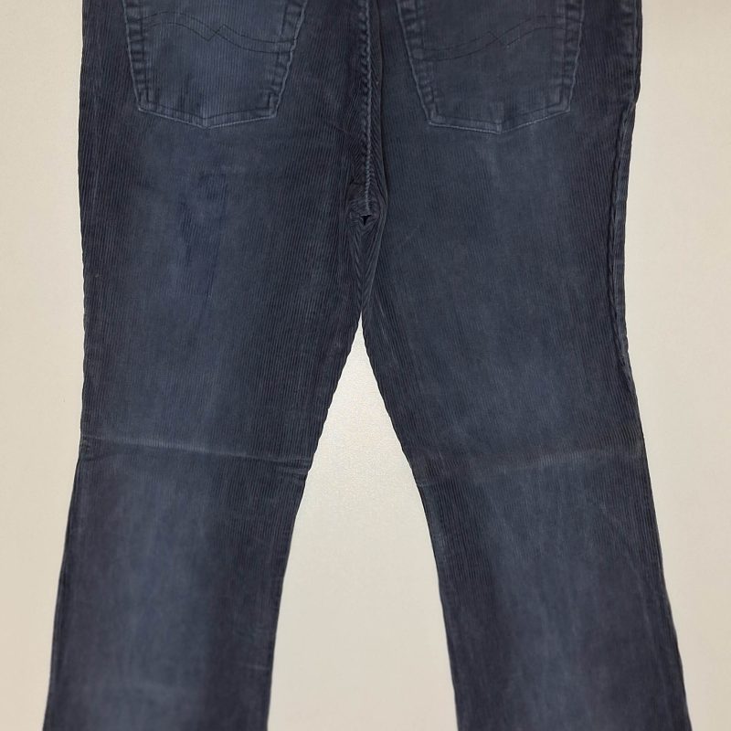 Spodnie sztruksowe niebieskie nogawka rozszerzana firma Redstar model 450 NBZ