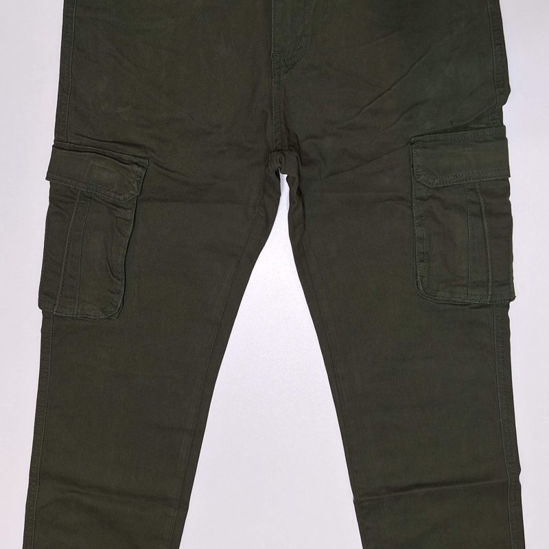 Spodnie męskie bojówki zielone elastyczne firmy Evin model VG111