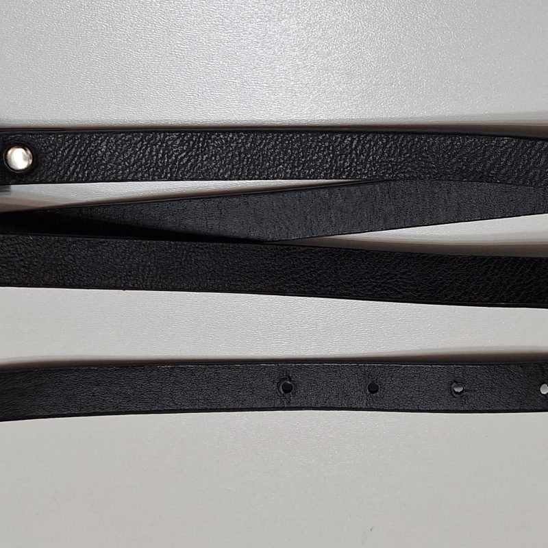 Pasek damski czarny sztuczna skóra szerokość 14 mm model CZD18