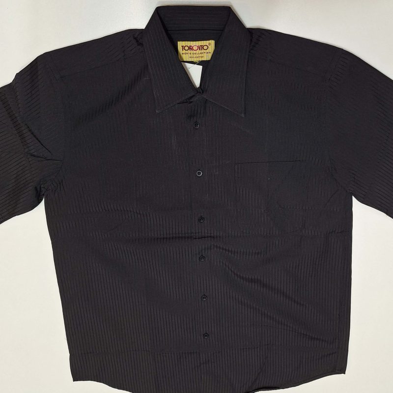 Koszula czarna krótki rękaw klasyczna firmy Toronto bawełna 100% model KCZG52