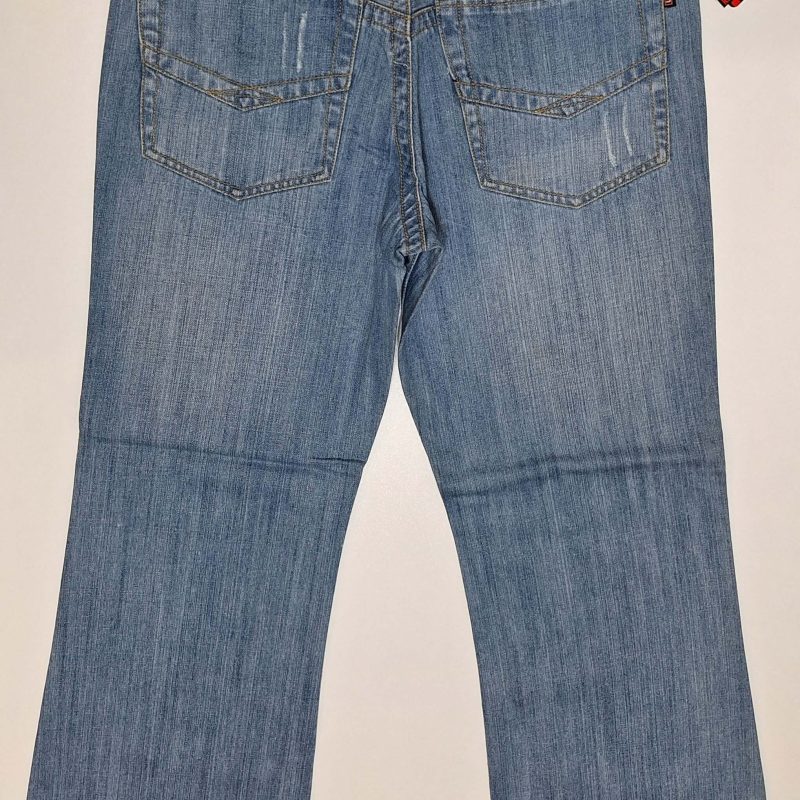 Spodnie jeansowe niebieskie rozszerzane nogawki firma Kingbon model HCL-6