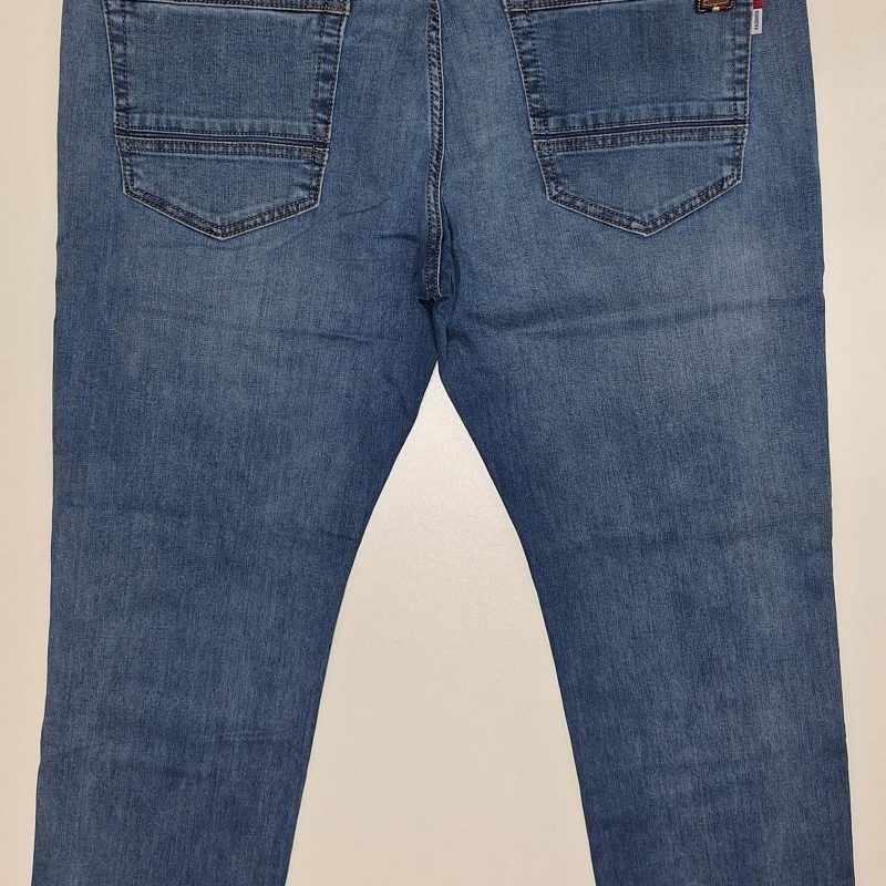 Spodnie jeansowe duże męskie niebieskie proste nogawki firma St Leon model S2551N