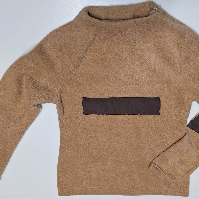 Bluza polar dziewczęca krótka beżowa firmy KKM model 784