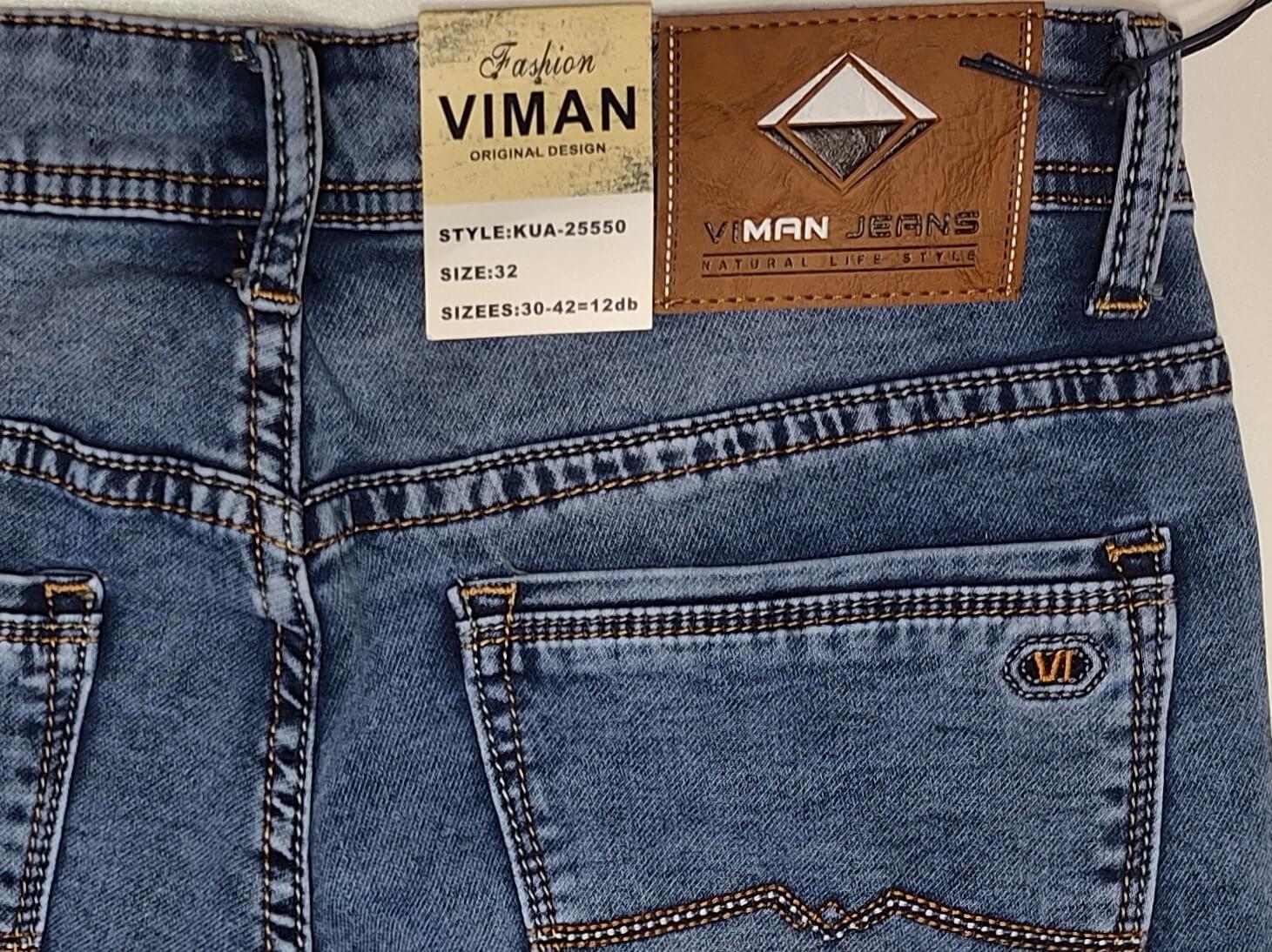 Jeansy krótkie męskie elastyczne firma Viman model KUA-25550 - obrazek 3