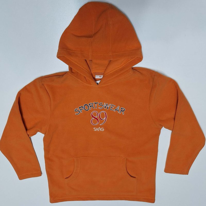 Bluza polar dziecinna z kapturem pomarańczowa firma Skag model 13 8603 OR