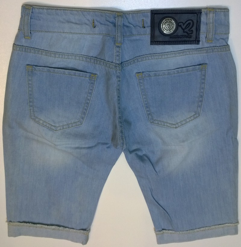 Spodenki jeansowe damskie biodrówki krótkie przecierane firma Reactive model 2682 6066 - obrazek 3